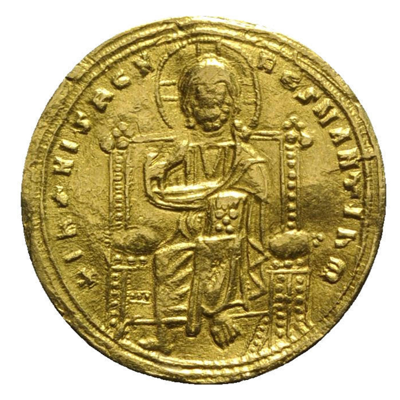 GOLD HISTAMENON OF ROMANUS III WITH CHRIST ENTHRONED - Gemme Nummarie