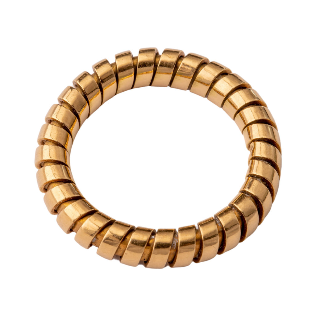 Bvlgari 18CT Tubogas Gold Ring - Gemme Nummarie